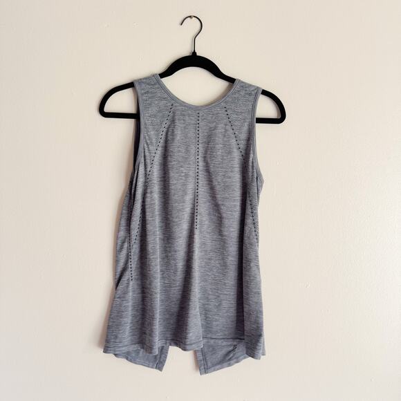Athleta Grey Foothill Seamless Open Cross Back Tank Top - Small - Picture 2 of 7
